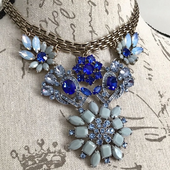 Gorgeous Statement Necklace Crystals Gemstones RARE NWT - Picture 13 of 16